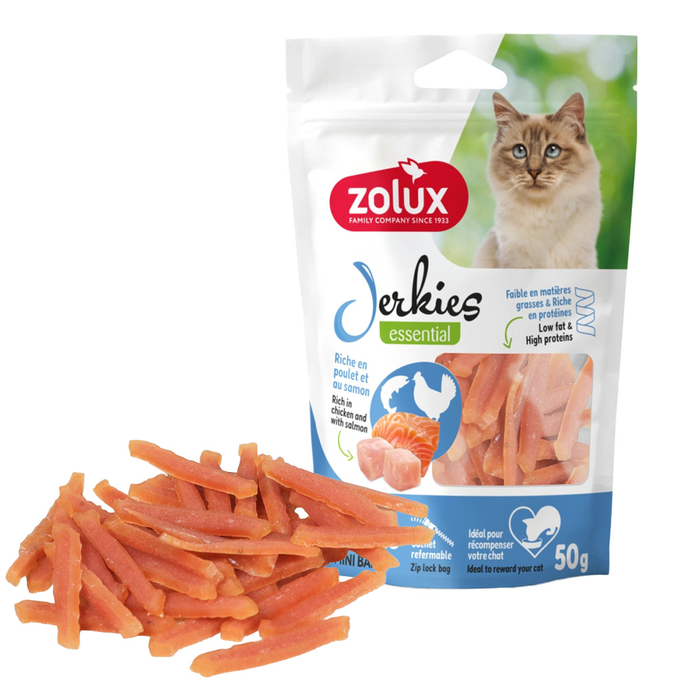 ZOLUX Jerkies Kurczak Łosoś 50g dla Kota | Akwarium24